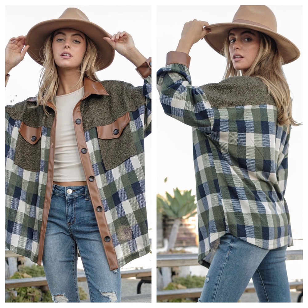 Three Multi Fabric Color Boho Blocked-Color Shack… - image 3